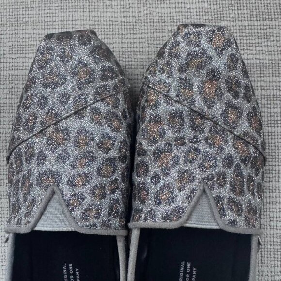TOM’S Sparkly Fun Animal Print Ultra Comfortable Slip On Shoes - Size 7 - Picture 8 of 10